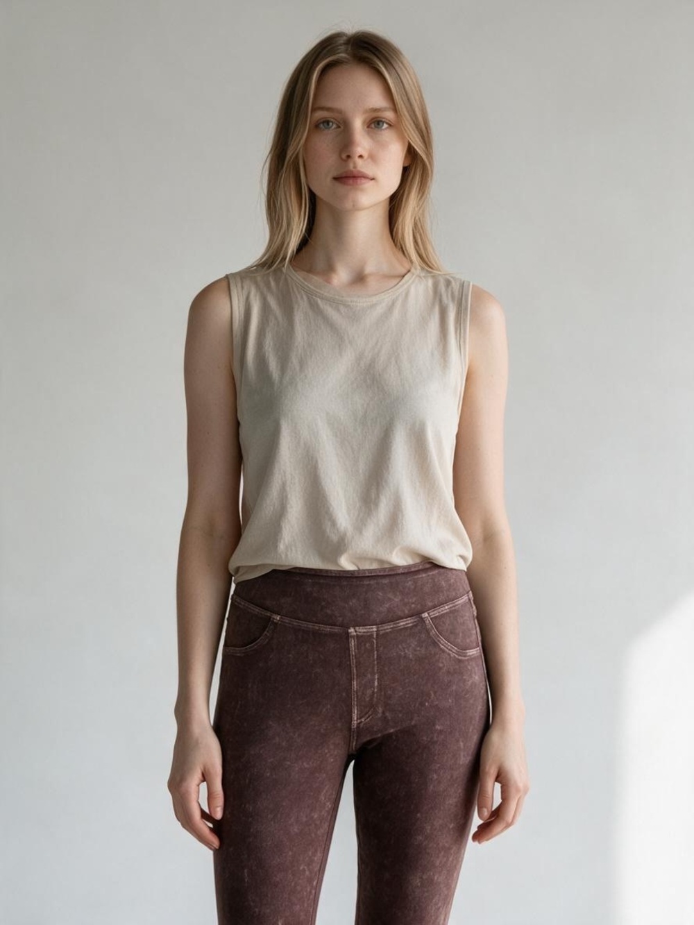 Halara High Waisted Denim Leggings NWOT | XS • Mineral Wash Brown • Jeggings